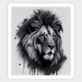 African Lion sketched in Ai Sticker